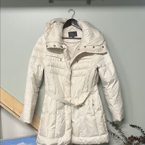 Cole Haan Cream Puffer Jacket